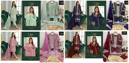 76014-76017 Hss Creation Organza Pakistani Readymade Suits