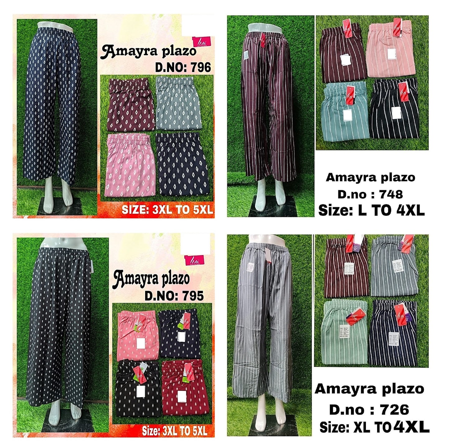 79596-74826 Zoya Rayon Branded Palazzo