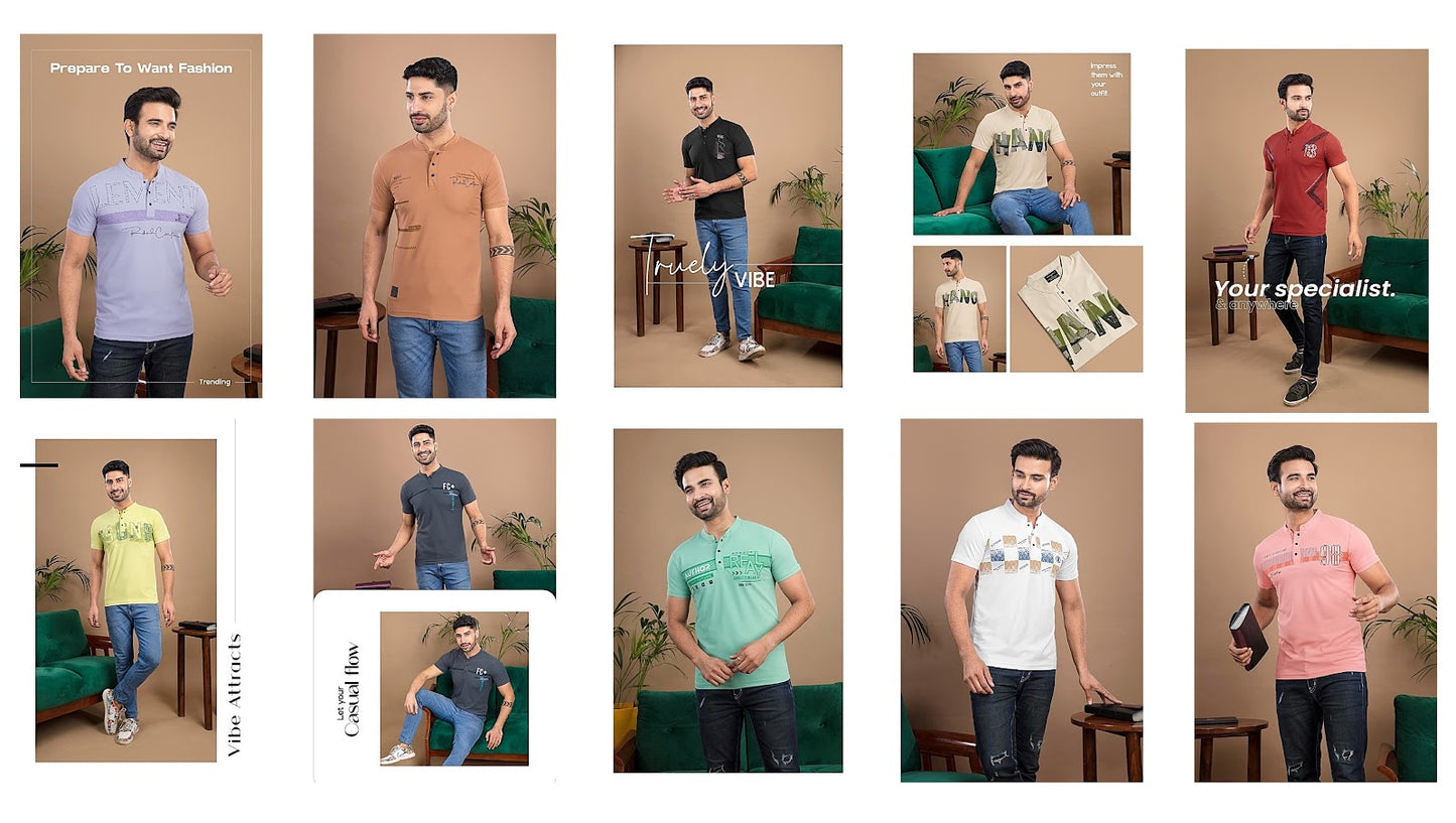 8396-8405-Kurta High Density Honey Comb Mens Tshirts