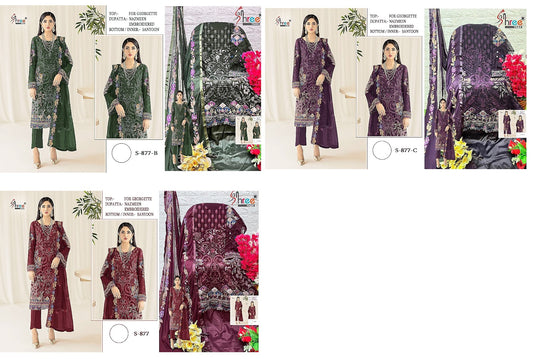 877 Shree Fabs Fox Georgette Pakistani Salwar Suits