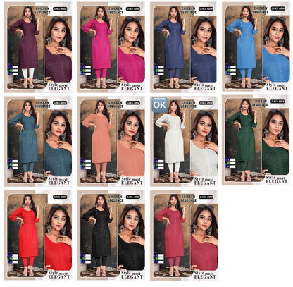 8858 Mmc Knee Length Kurtis