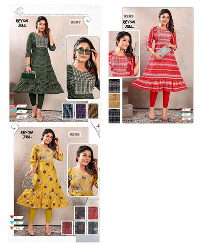 92023 Mmc Rayon Anarkali Kurtis