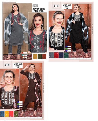 9445-9446-9403 Mmc Readymade Pant Style Suits