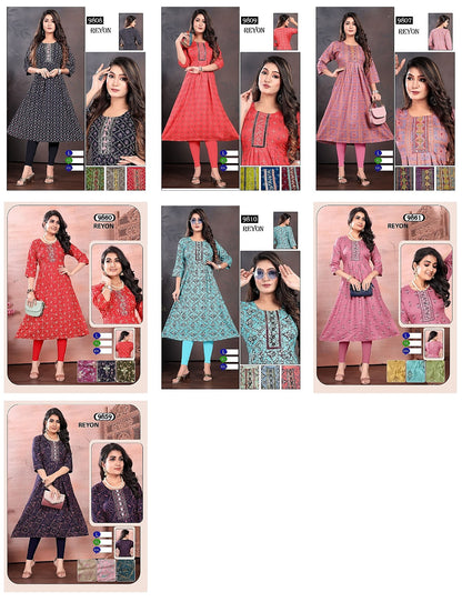 9808-9859 Mmc Anarkali Kurtis