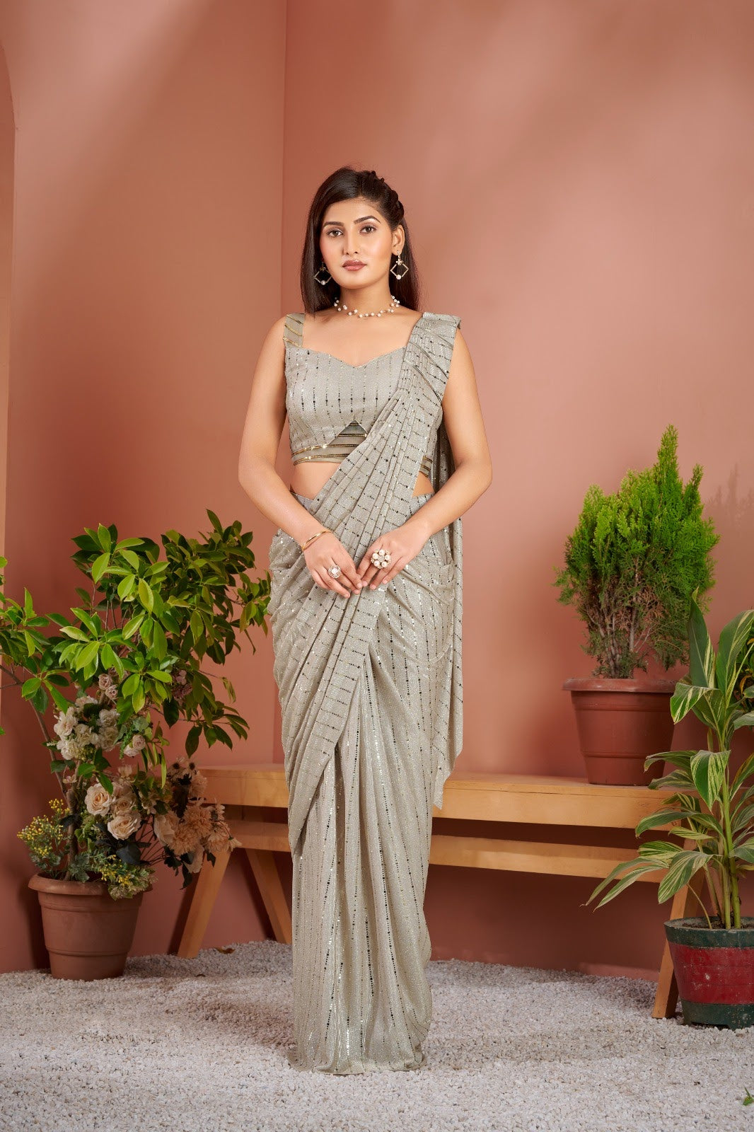 A A 101015 Colors Amoha Imported Ready To Wear Saree