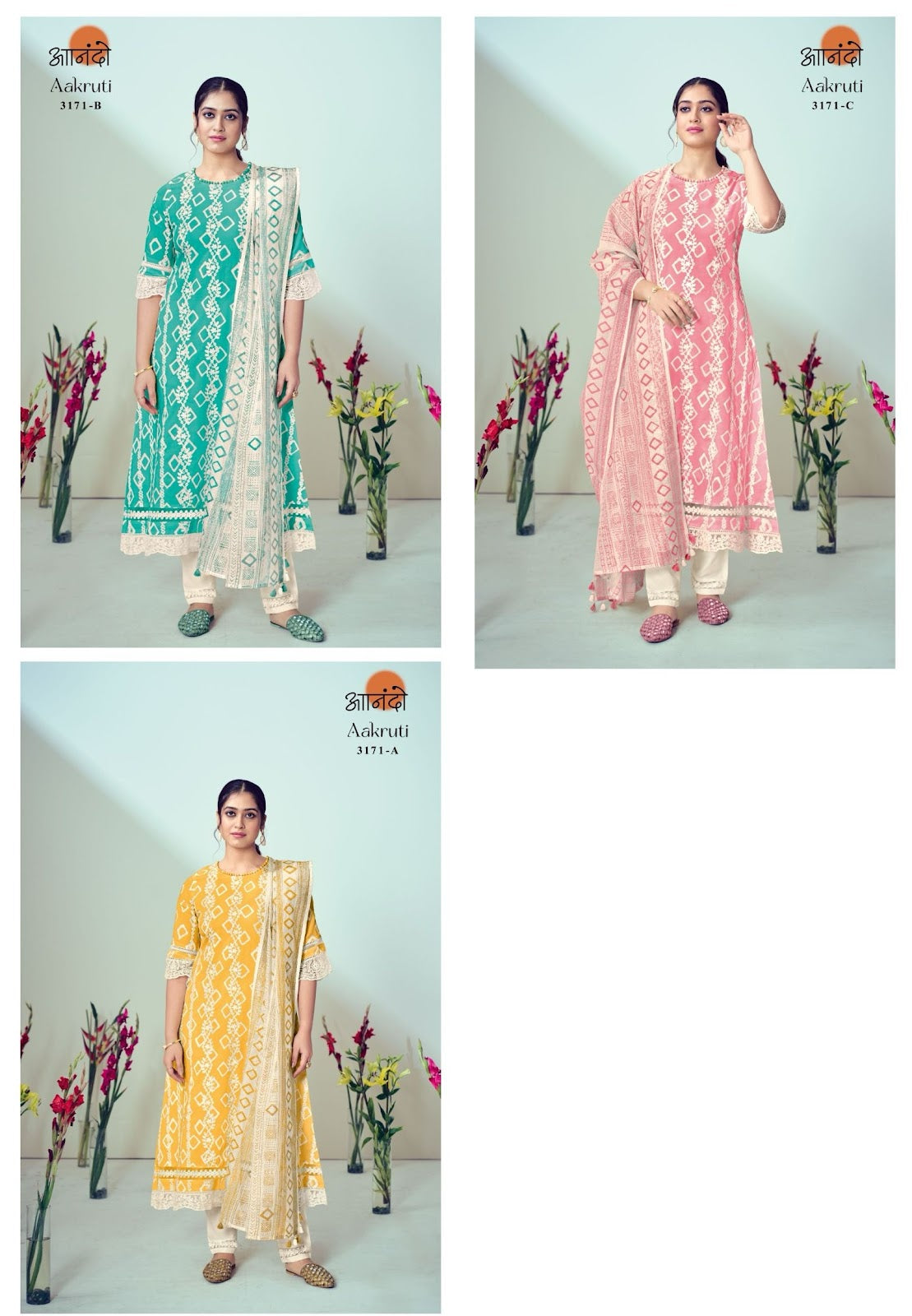 Aakruti-3171 Anando Cotton Pant Style Suits