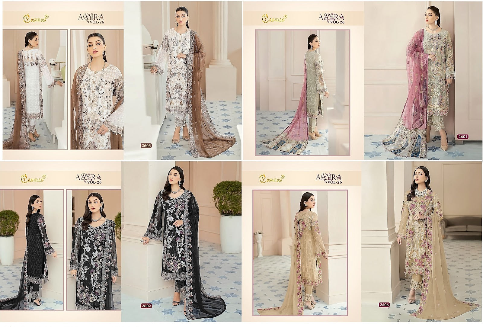 Aayra Vol 26 Cosmos Fashion Georgette Pakistani Salwar Suits
