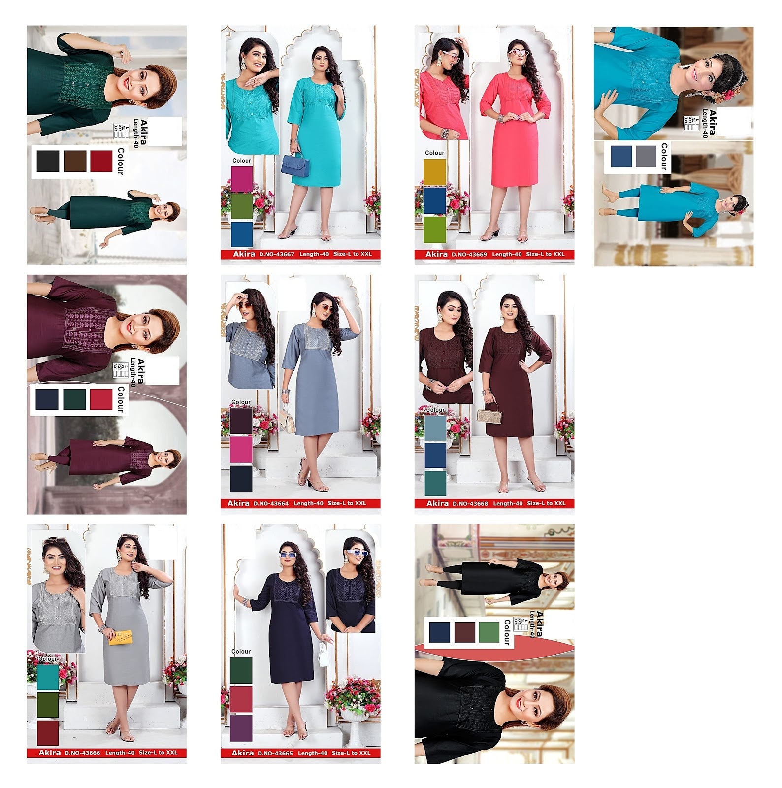 Akira Zoya Rayon Straight Cut Kurtis