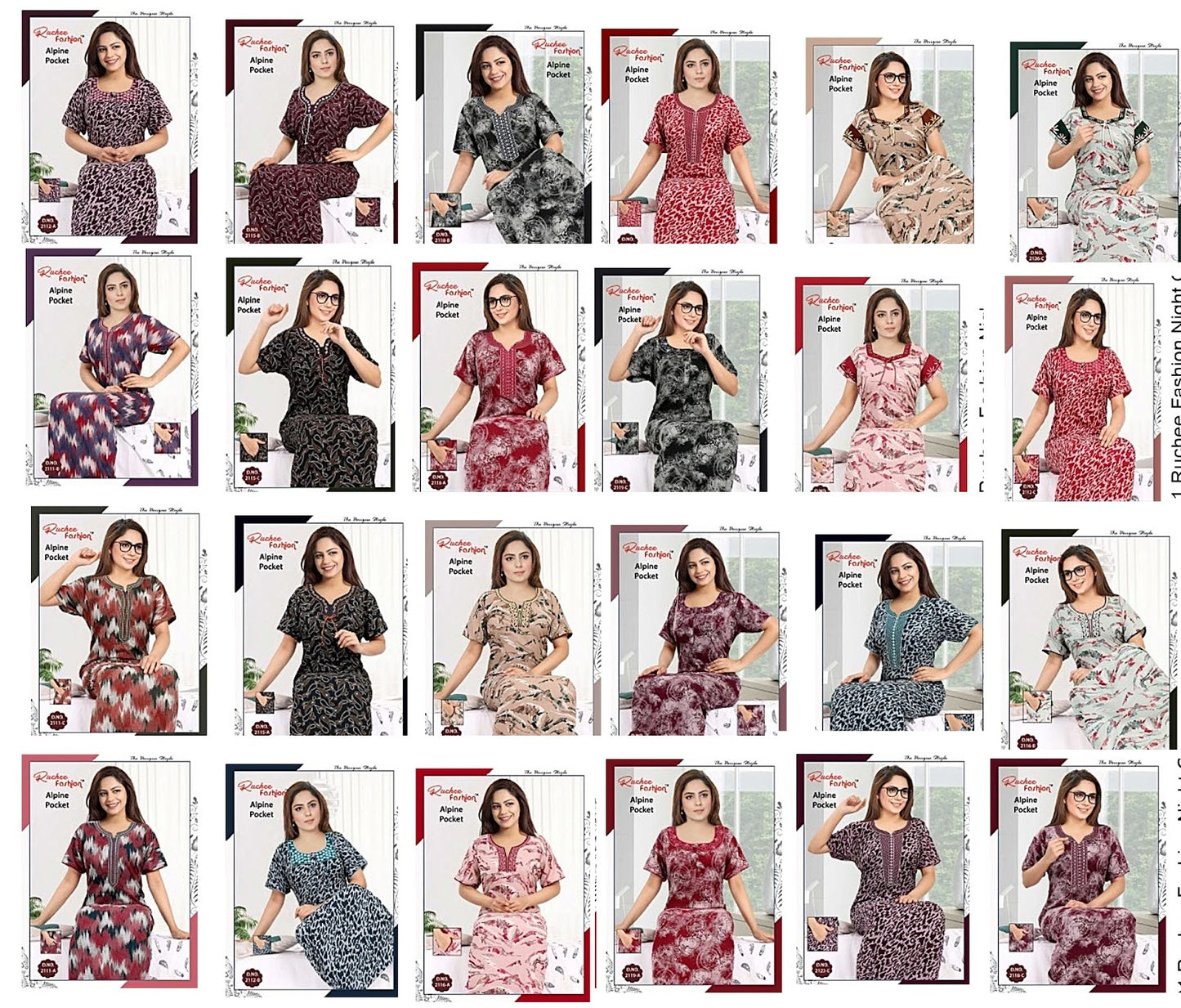 Alpine-2501 Ruchee Fashion Night Gowns