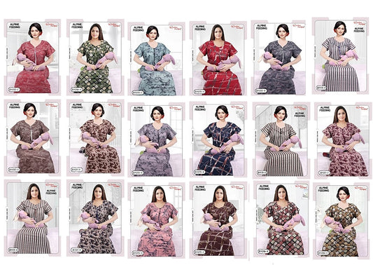 Alpine 0212 Ruchee Fashion Feeding Night Gown