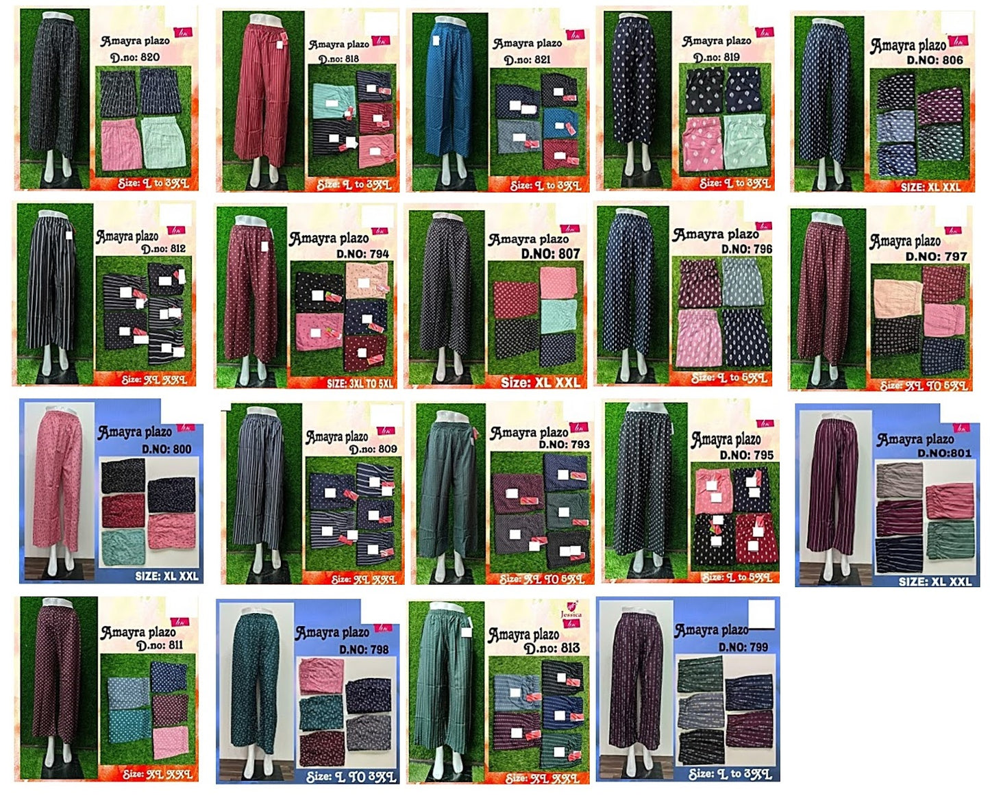 Amayra-1702 Zoya Rayon Branded Palazzo