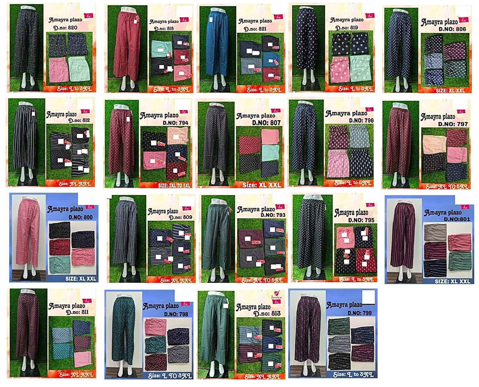 Amayra-1702 Zoya Rayon Branded Palazzo