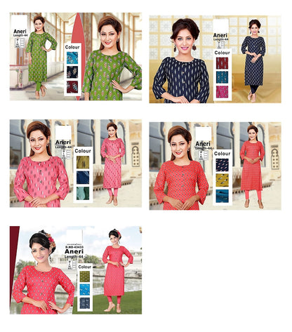 Aneri-A Zoya Rayon Knee Length Kurtis