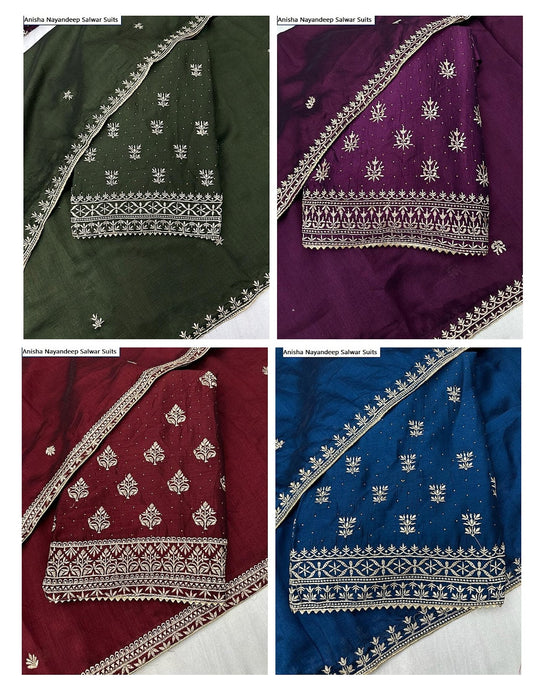 Anisha Nayandeep Silk Salwar Suits