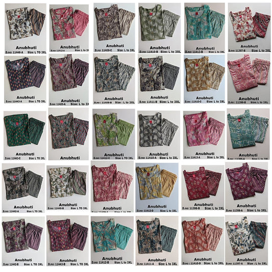 Anubhuti Zoya Rayon Kurti Pant Set