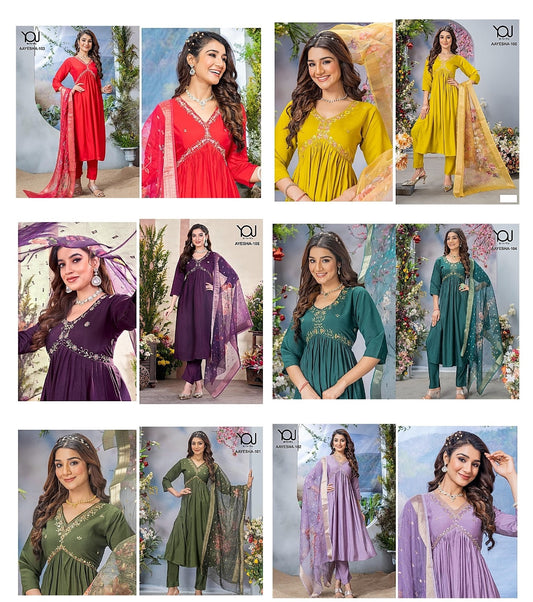 Ayesha You Roman Silk Readymade Pant Style Suits