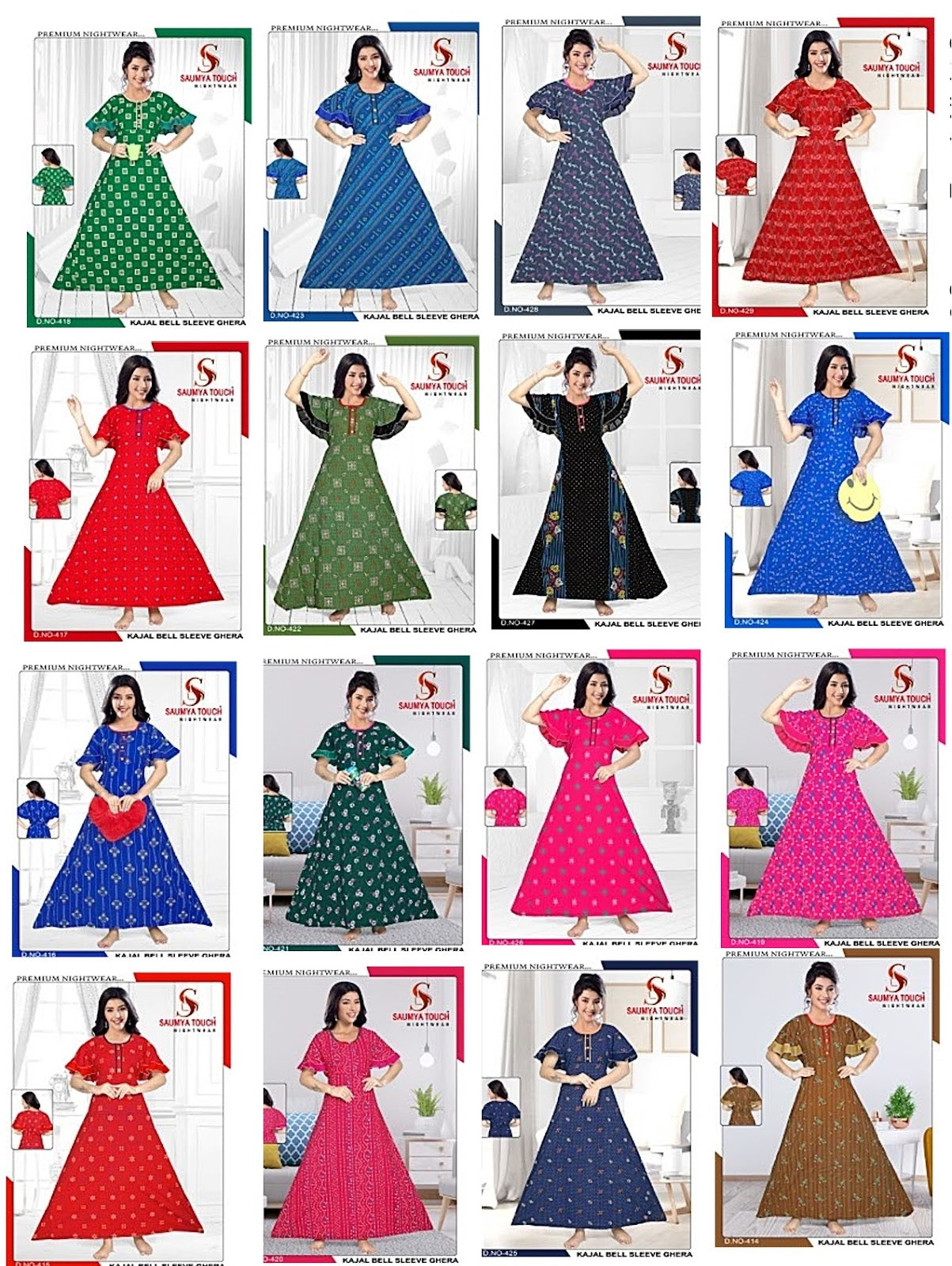 Bell-2912 Saumya Touch Night Gowns