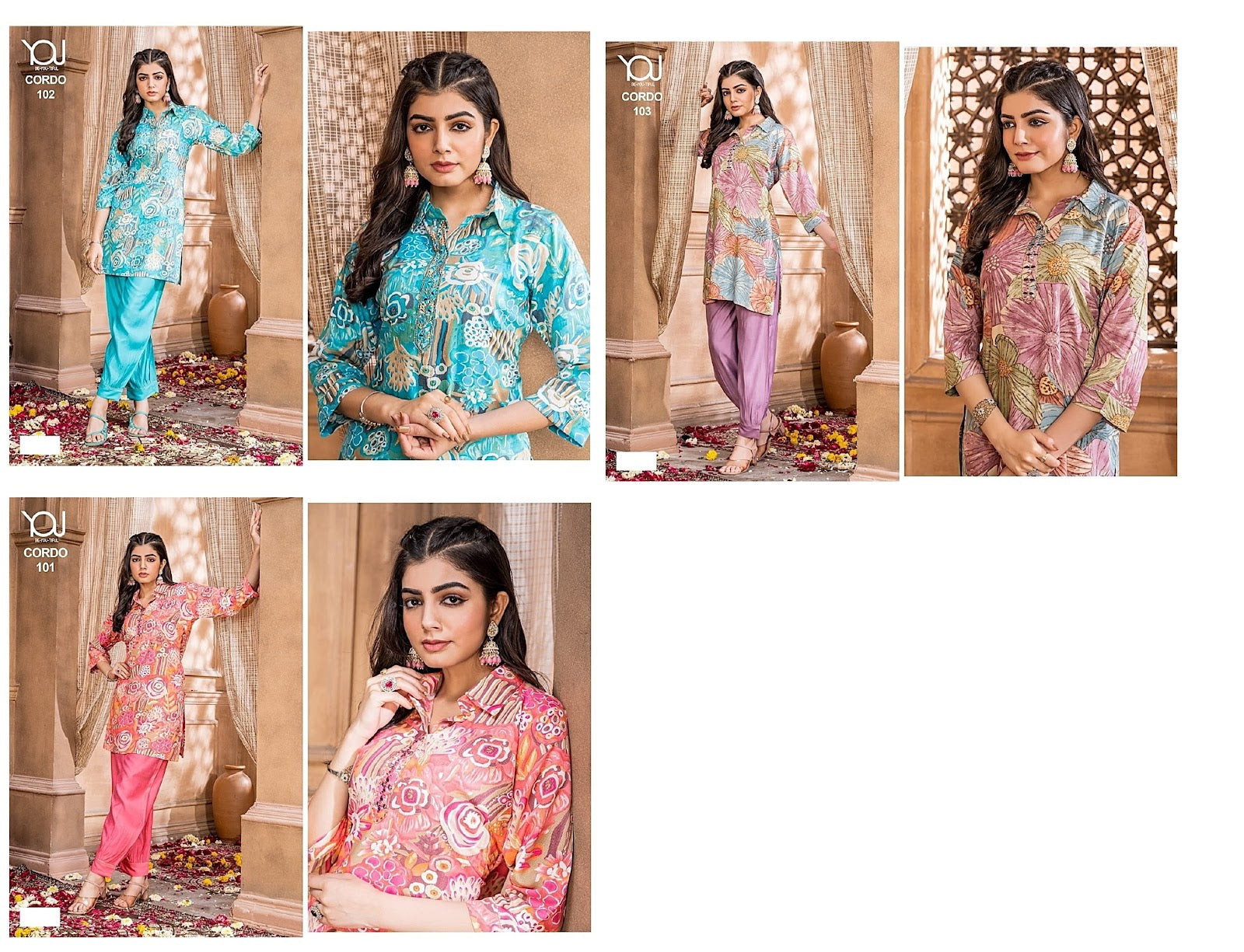 Cordo Afghani You Kurti Bottom Set