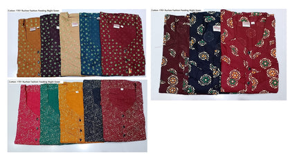 Cotton-1701 Ruchee Fashion Feeding Night Gown