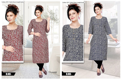 Cotton 2011 Trahul Knee Length Kurtis