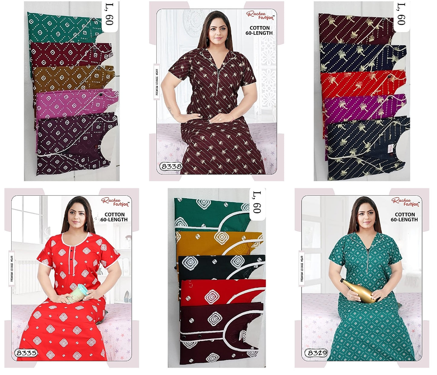 Cotton A 2111 Ruchee Fashion Night Gowns