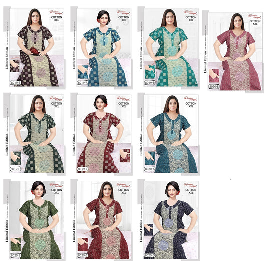 Cotton Pocket C Ruchee Fashion Night Gowns