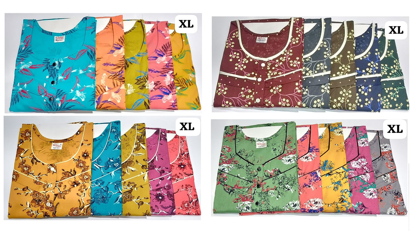 Cotton Xl 0212 Ruchee Fashion Feeding Night Gown