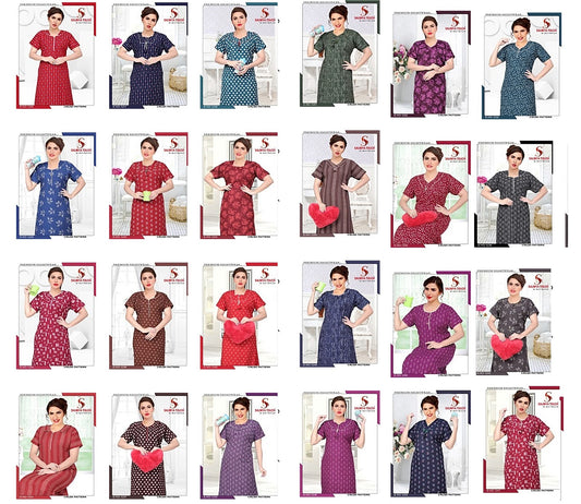 Crush-1001 Saumya Touch Night Gowns