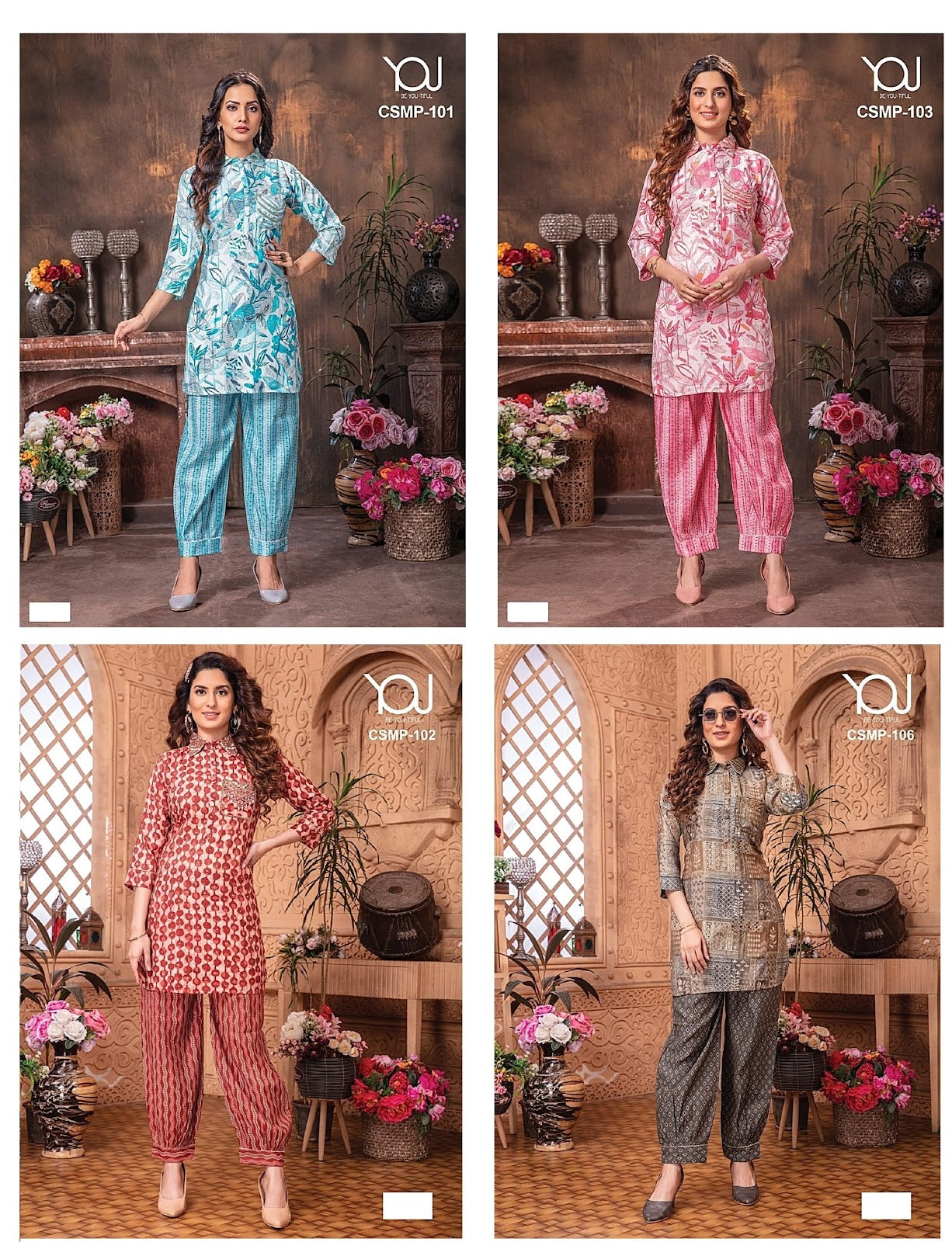 Csmp 101-106 Afghani You Kurti Bottom Set