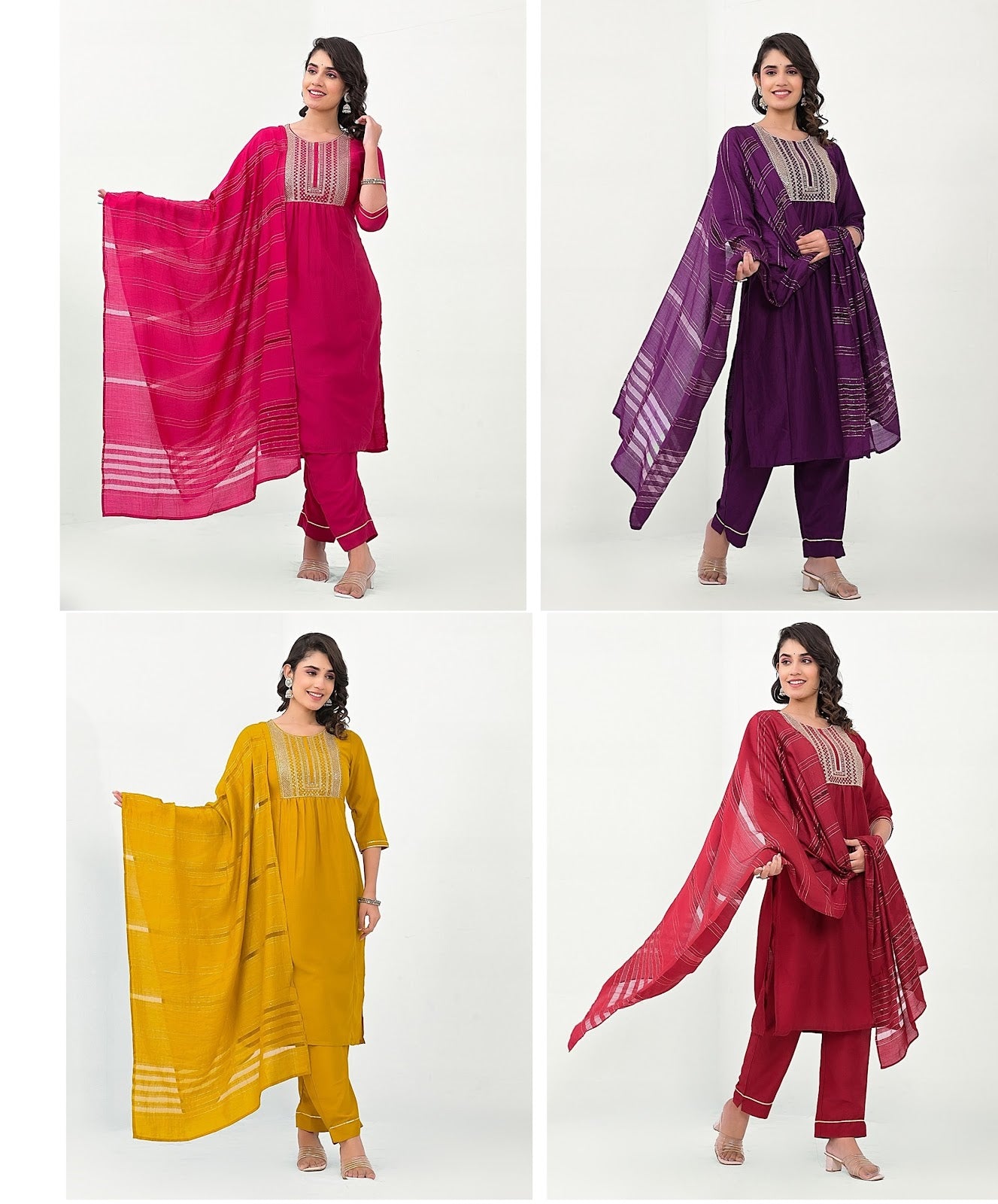 Design-1 Label Khoj Chinon Readymade Pant Style Suits