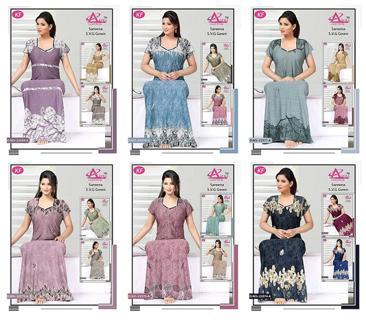 Design-3 Aayra Sarina Night Gowns