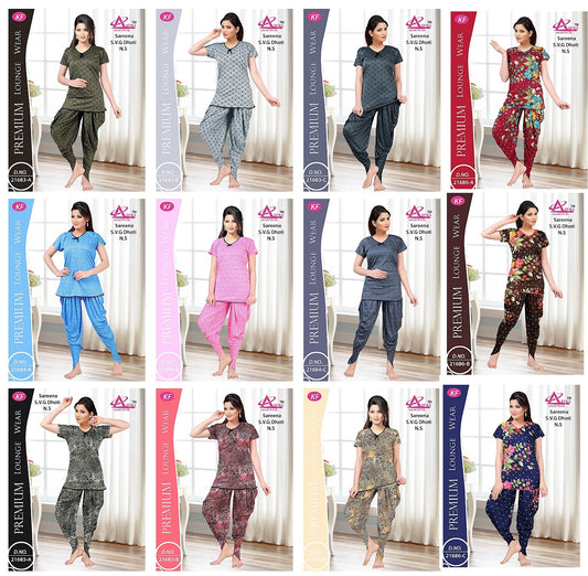 Design-4 Aayra Sarina Dhoti Night Suits