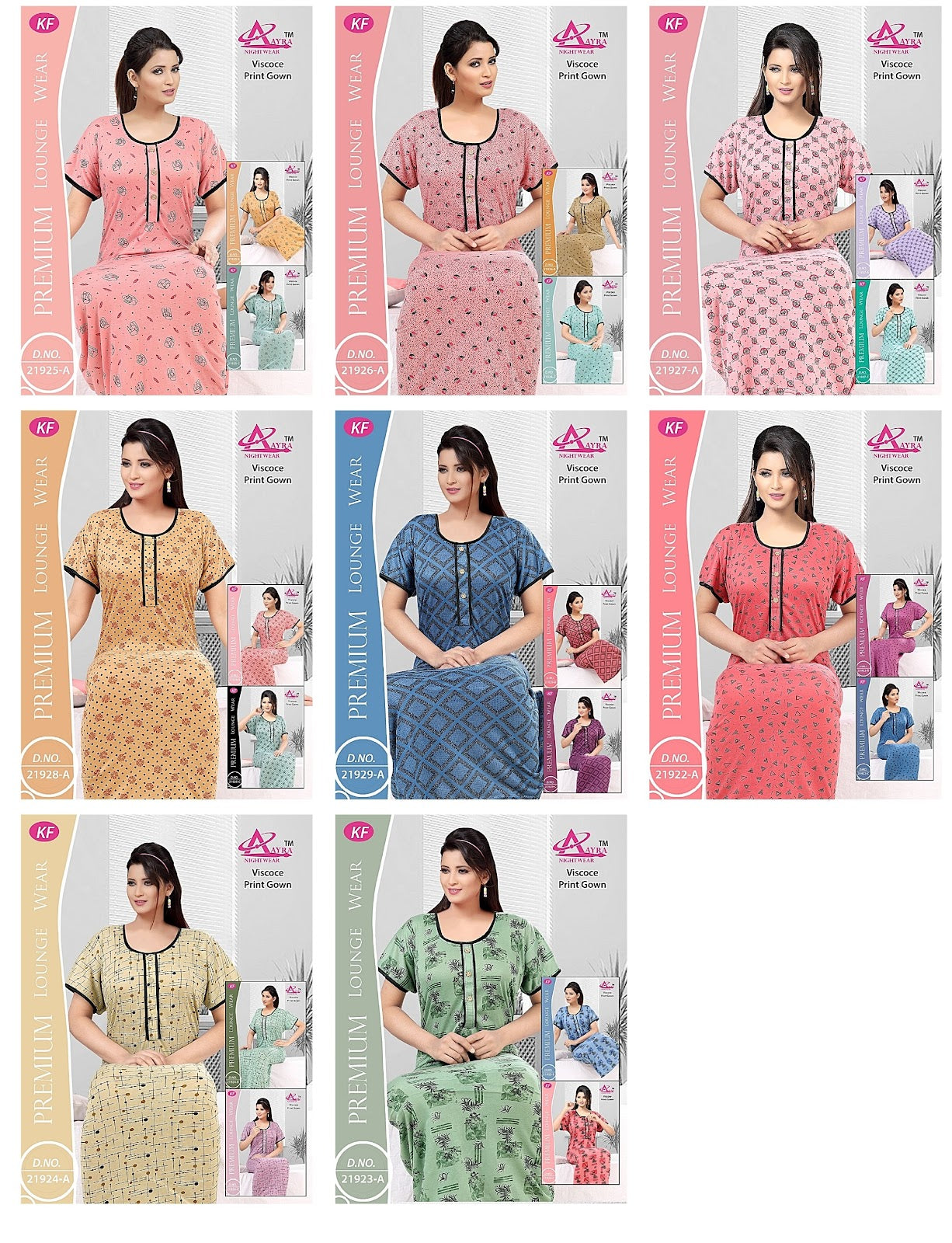 Design-5 Aayra Viscose Night Gowns