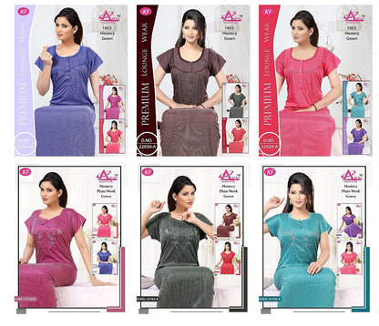 Design-6 Aayra Hosiery Night Gowns