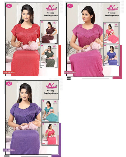 Design-7 Aayra Hosiery Feeding Night Gown