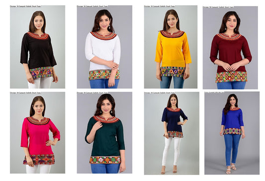 Design 18 Ganpati Rayon Stylish Short Tops