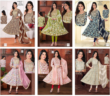 Design 1 Mahakal Rayon Kurti Dupatta Set