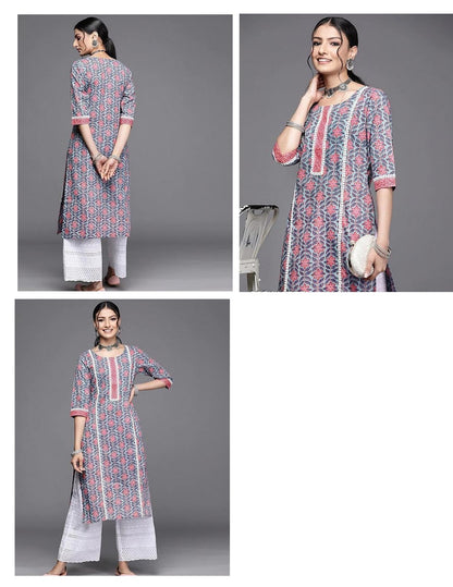 Design 28 Ganpati Cotton Knee Length Kurtis