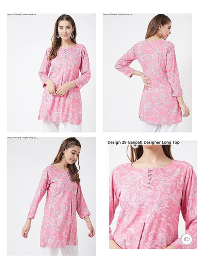 Design 29 Ganpati Rayon Designer Long Top