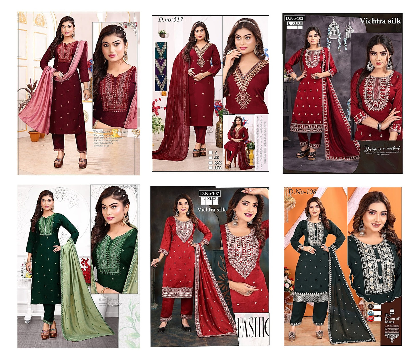 Design 4 Princess Creation Vichitra Silk Readymade Pant Style Suits