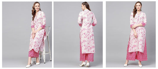 Design 9 Ganpati Rayon Kurti Plazzo Set