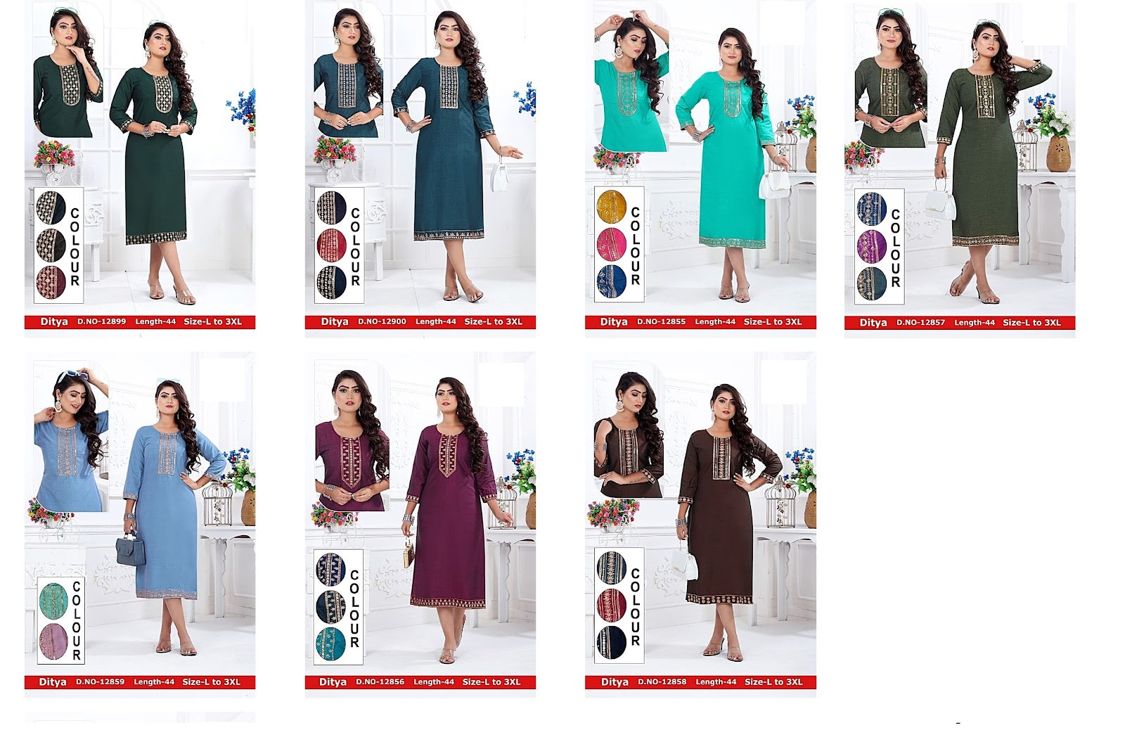 Ditya-A Zoya Rayon Knee Length Kurtis