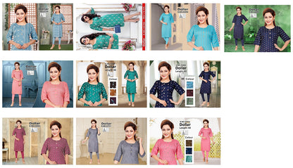 Dollar-A Zoya Rayon Knee Length Kurtis