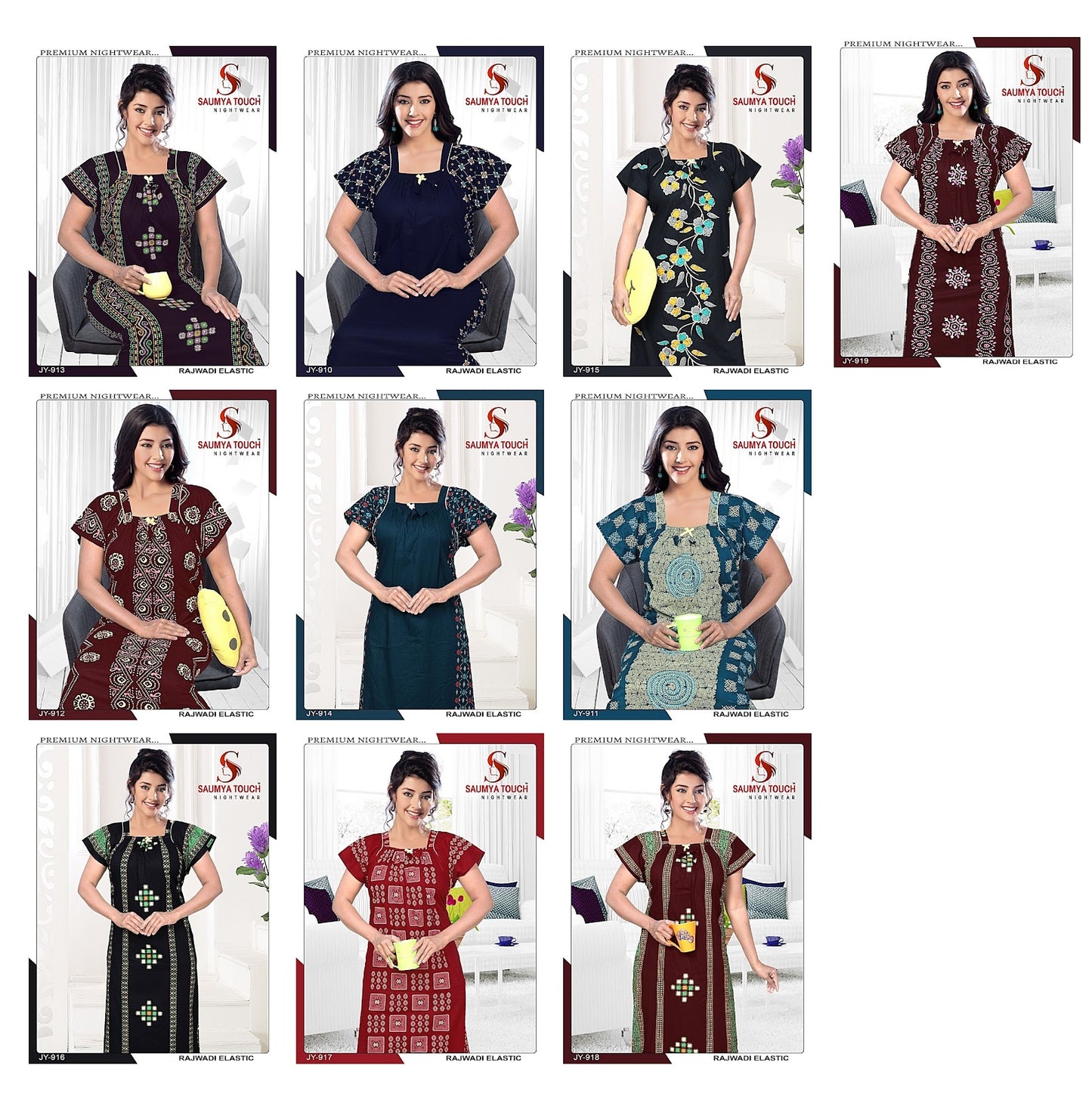 Elastic-1220 Saumya Touch Night Gowns