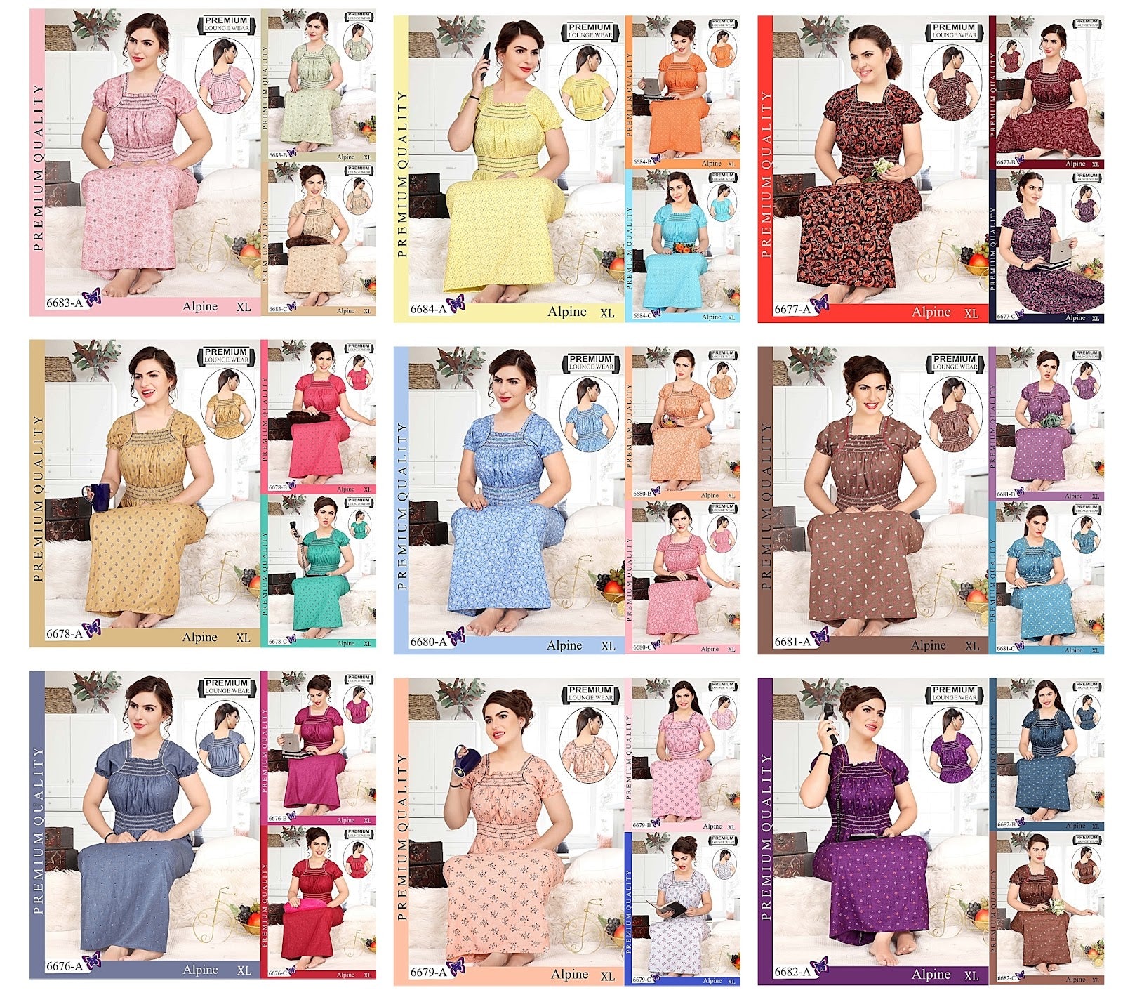 Elastic-2002 Shivani Night Gowns