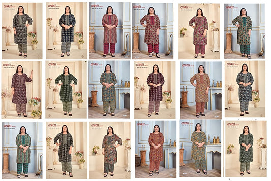 Gowree Sangeet Rayon Capsule Kurti Pant Set