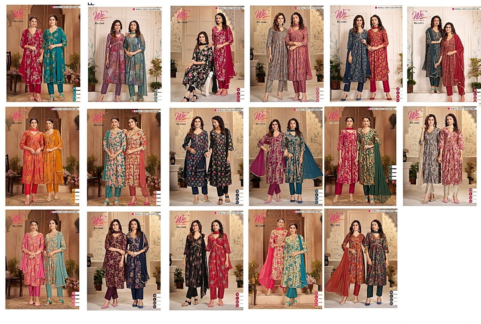 Handwork-We Women Ethnics Modal Readymade Pant Style Suits
