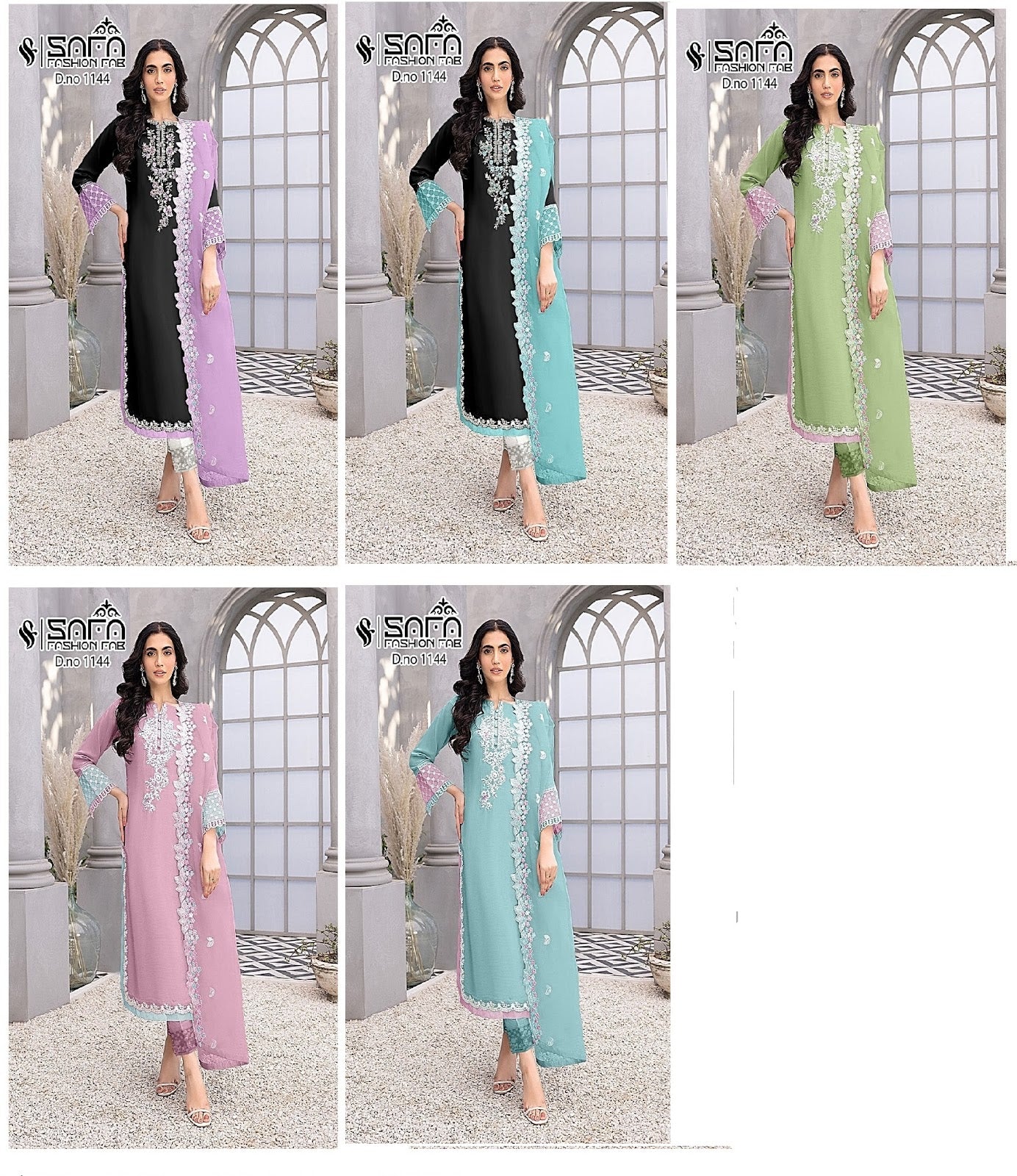 Sf 1144 Colours Safa Fashion Fab Georgette Pakistani Readymade Suits