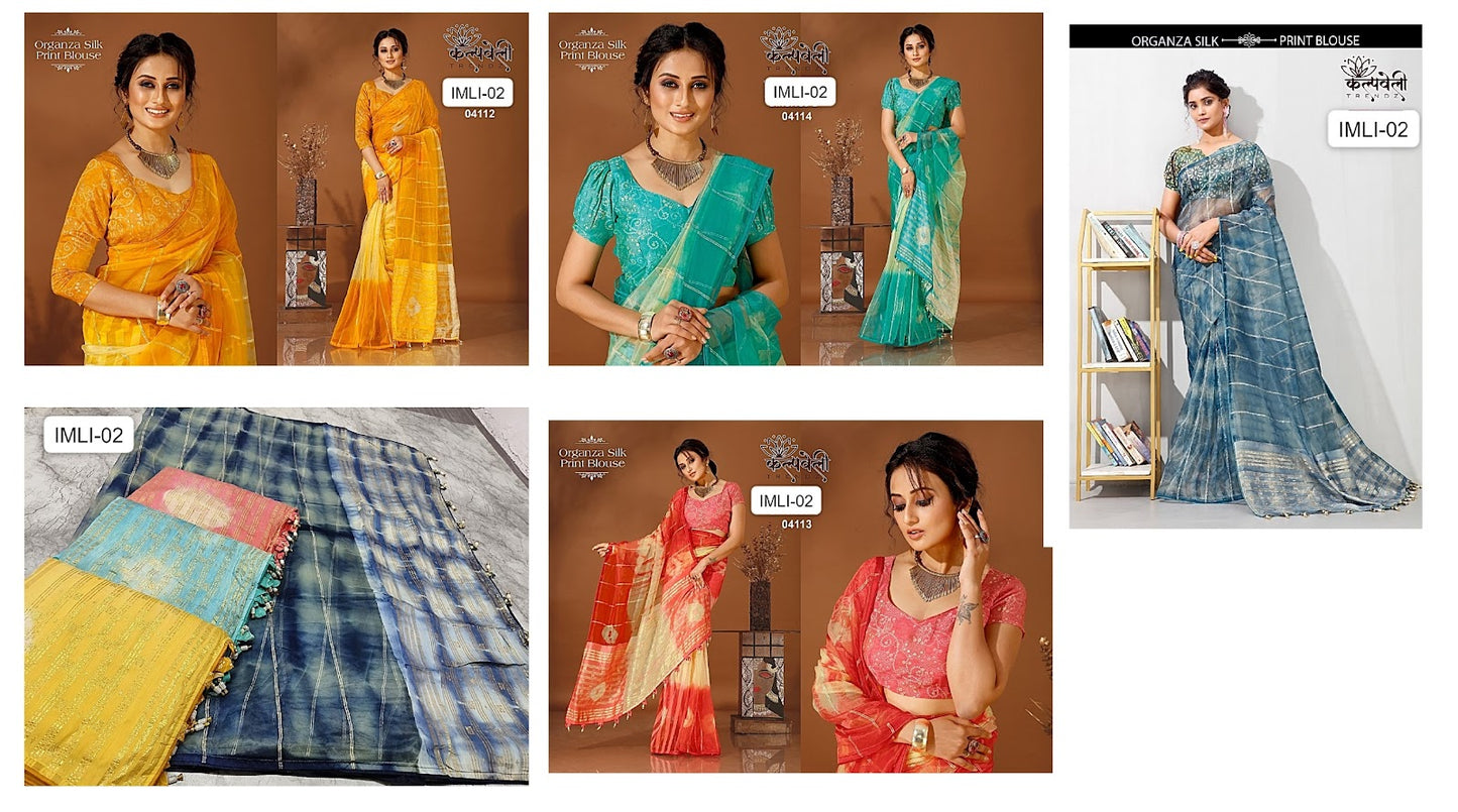 Imli 2 Kalpveli Organza Sarees