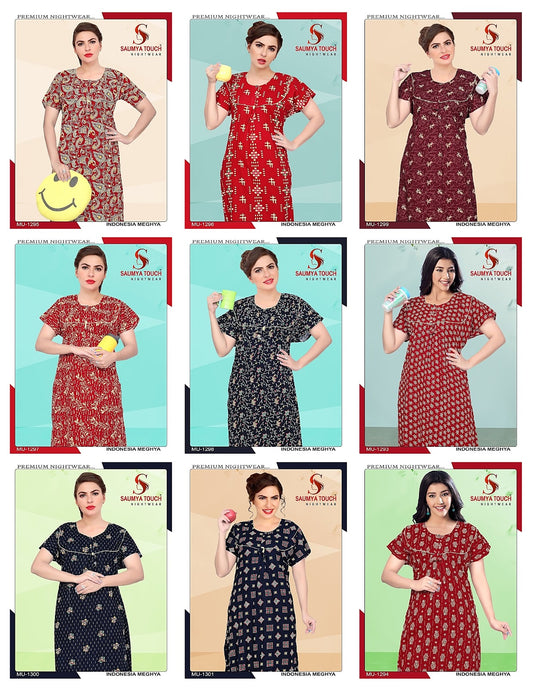 Indonesia-1301 Saumya Touch Night Gowns